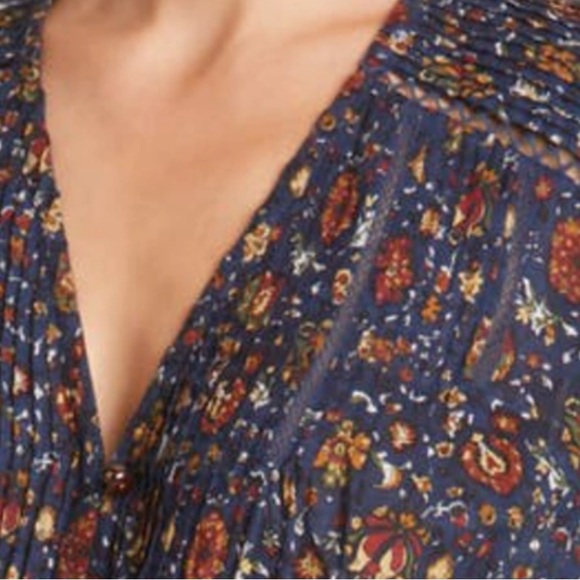 Veronica Beard Shireen Pleated Floral Midi-Dress Ink color Size 2 NWOT Romantic - Picture 6 of 15